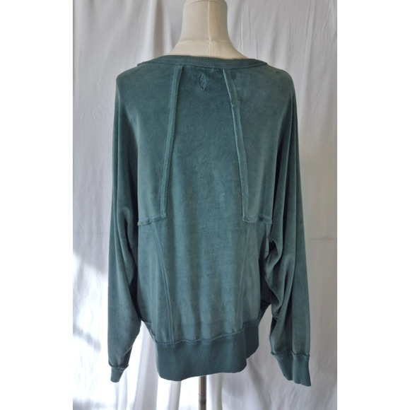 Free People Movement Womens Strive On Jewel Velour Sweatshirt Small - Picture 9 of 11